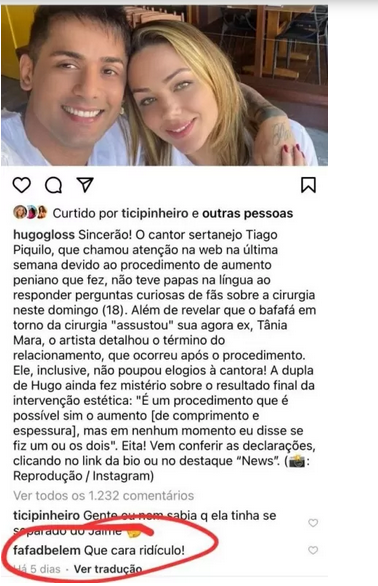 Cantor Sertanejo Que Fez Aumento Peniano Rebate Faf De Bel M Est Pida