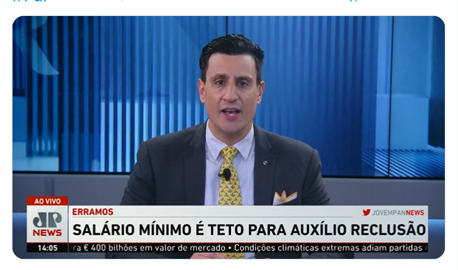 Tv Jovem Pan Admite Que Divulgou Fake News Sobre O Aux Lio Reclus O