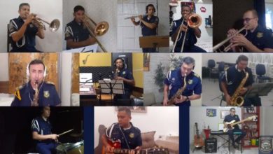 Photo of Integrantes da Banda da Guarda Municipal de Belém gravam vídeos em casa