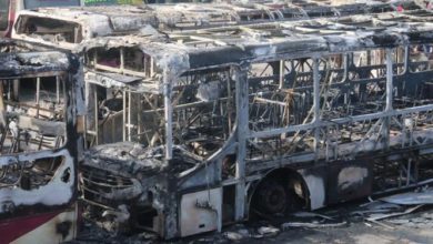 Photo of Incêndio destrói ônibus da empresa Transporte São Luiz, em Belém