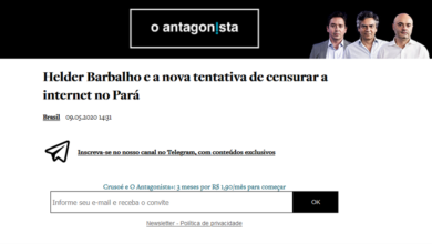 Photo of Tentativa de Helder Barbalho de impor “lei da mordaça” é notícia no site O Antagonista