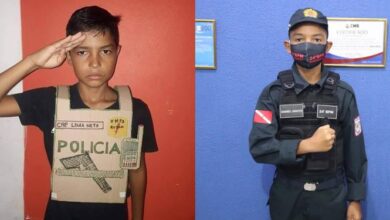 Photo of Menino paraense que viralizou com colete de papelão é recebido pela Polícia Militar