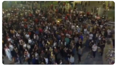 Photo of [VÍDEO] Aglomeração de pessoas na praça Santuário indica que fiéis estarão nas ruas de Belém durante o domingo do Círio