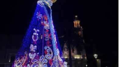 Photo of Imagem luminosa de Nossa Senhora de Nazaré é inaugurada na praça Santuário