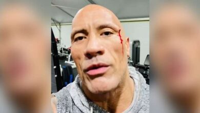 Photo of The Rock sofre acidente em academia, bebe do próprio sangue e continua treino