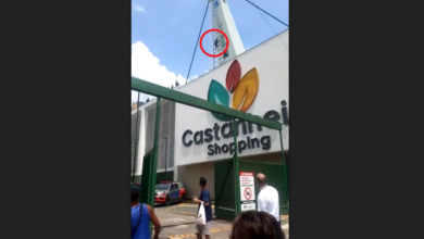 Photo of Homem é flagrado pichando Pórtico Metrópole, reformado recentemente