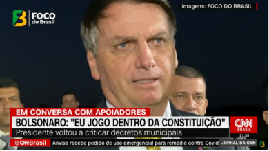 Photo of ‘Eu não posso, quem decreta é o Parlamento’, diz Jair Bolsonaro sobre estado de sítio