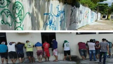 Photo of Grupo vai parar na cadeia após pichar muro de escola em Ananindeua