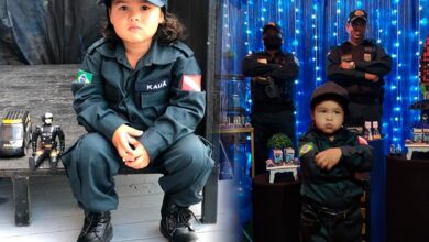 Photo of Criança de Outeiro escolhe PM como tema de aniversário e recebe surpresa
