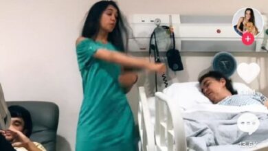 Photo of Influencer rebate ataques após viralizar dançando ao lado do leito da mãe em hospital