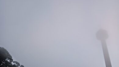 Photo of Pelo segundo dia consecutivo, Belém amanhece sob forte neblina