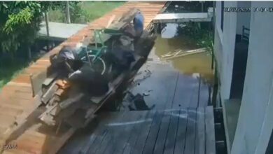 Photo of Afuá: condutor perde o controle e cai de ponte com carro de mão em alta velocidade