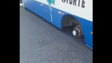 Photo of Roda de ônibus se solta na BR-316, em Belém