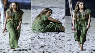 Photo of Patrícia Poeta é vista caminhando sozinha em praia na Zona Sul do Rio