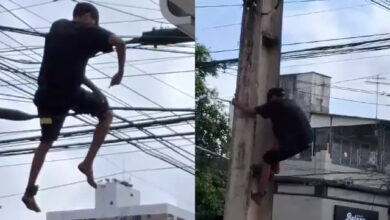 Photo of Criminosos flagrados furtando fios de energia no Guamá, em Belém