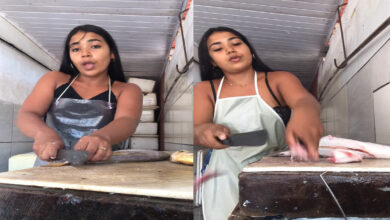 Photo of Paraense viraliza na web pela forma como corta peixe e pela beleza amazônica