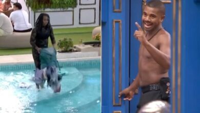 Photo of Falou e fez! Leidy joga as roupas de Davi na piscina