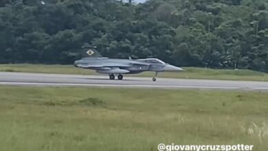 Photo of Caça Gripen FAB 4100 realiza campanha de testes em Belém e participará do Portões Abertos