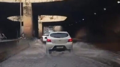 Photo of Túnel do Entroncamento alagado devido à chuva e maré alta