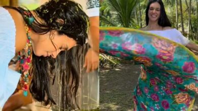 Photo of Alane encanta a web ao dançar carimbó em comunidade ribeirinha do Pará