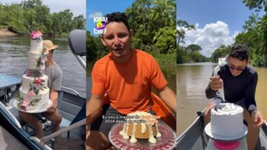 Photo of Confeiteiro paraense conquista redes sociais ao decorar bolos em canoa na Ilha de Marajó