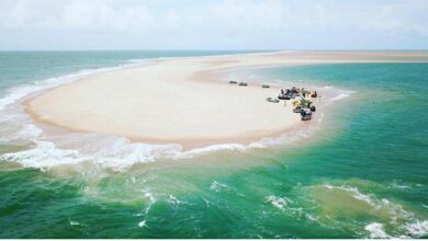 Photo of Banco de areia de 5km de extensão se forma no litoral do Pará com praias de águas bem verde