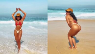 Photo of Gaby Amarantos comemora perda de peso com dancinha sensual em praia