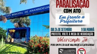 Photo of Professores da rede municipal de Ananindeua anuncia paralisação para 24 de setembro