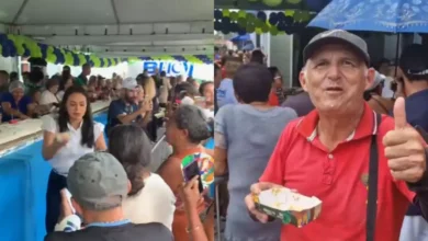 Photo of População comemora aniversário de Belém e celebra ao garantir pedaço do bolo gigante de 410 anos