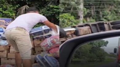Photo of Educação e respeito: moradores do interior do Pará ajudam motorista após caminhão tombar na BR-308