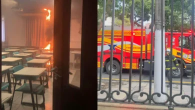 Photo of Incêndio atinge sala de aula do Colégio Marista na avenida Nazaré, em Belém