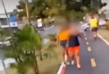 Photo of Corredores intimidam ciclista em ciclovia da Avenida Duque de Caxias, em Belém