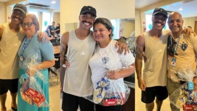 Photo of Marcinho distribui chocolates a funcionários do Paysandu em gesto de agradecimento