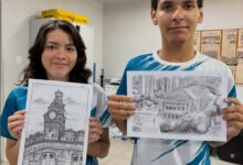 Photo of Alunos de escola estadual em Belém viralizam com desenhos detalhados de patrimônios da cidade