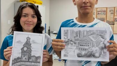 Photo of Alunos de escola estadual em Belém viralizam com desenhos detalhados de patrimônios da cidade