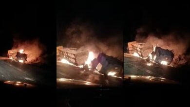 Photo of Motorista morre carbonizado após colisão entre carretas na BR-163 em Novo Progresso