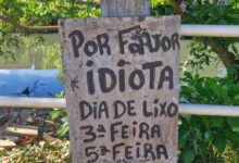 Photo of Placa improvisada no Tucunduba expõe revolta de moradores contra descarte irregular de lixo em Belém