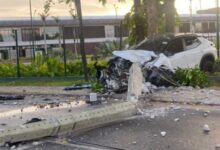 Photo of Carro bate em poste e interdita trecho da avenida Senador Lemos, em Belém