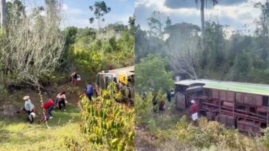 Photo of Ônibus com pacientes do SUS cai em ribanceira na PA-151 e deixa cinco feridos