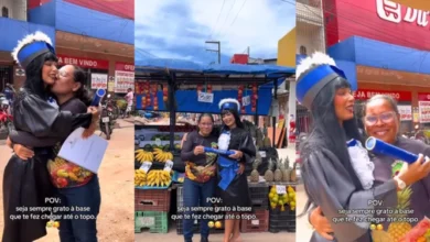 Photo of Jovem se forma em Dança e viraliza ao visitar mãe feirante de beca em Belém