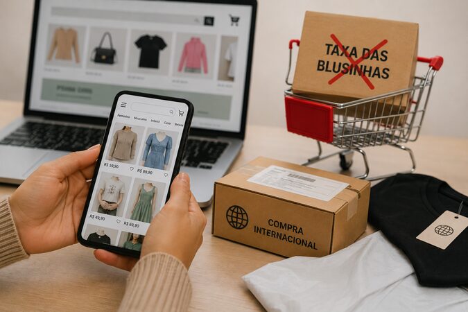 Nova lei acaba com a cobrança de 20% de Imposto de Importação sobre compras internacionais de até US$ 50. Foto: Reprodução